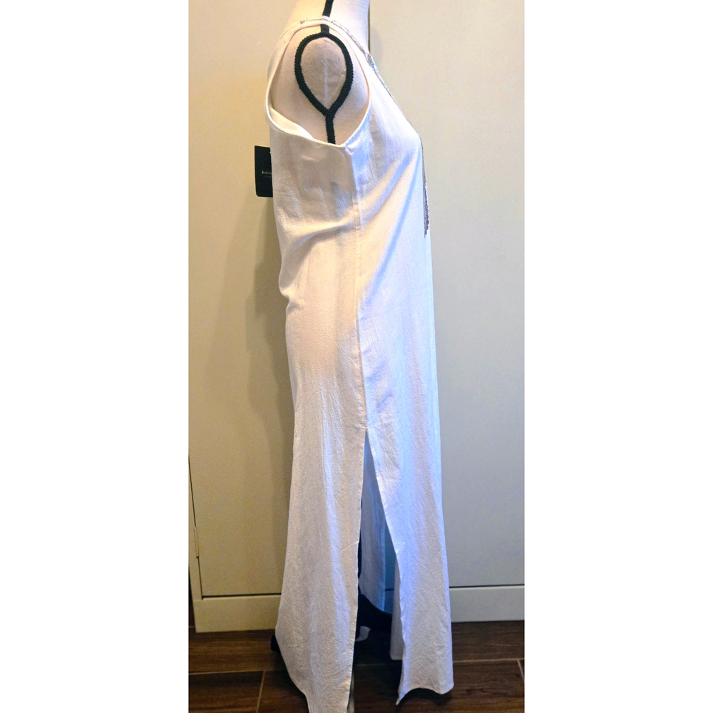 Just Fashion Now NWT white maxi cotton dress S with Side Slit - Picture 10 of 16
